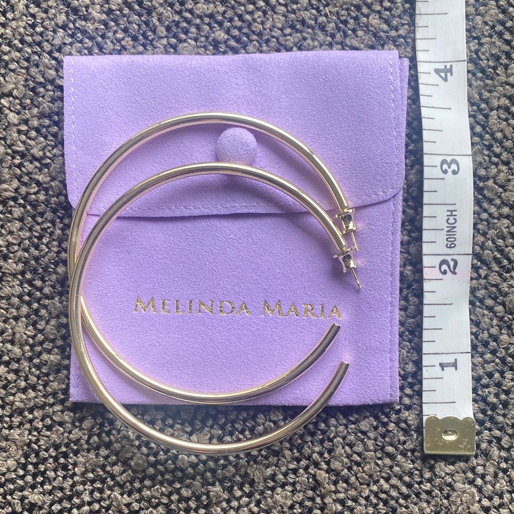 Melinda Maria Gold Hoop Earrings